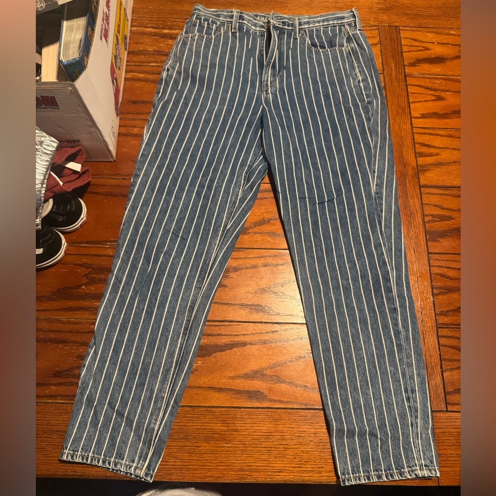 American Eagle Outfitters Denim with White Stripes
